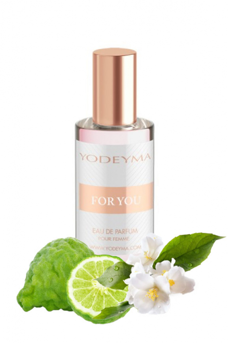 Yodeyma For You Apa de parfum pentru femei, nuante de bergamota, iasomie si cedru alb, 15ml [1]