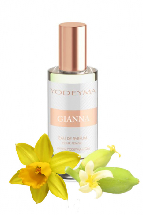 Yodeyma Gianna Apa de parfum pentru femei, nuante de floare de Papaya, narcisa, mosc, 15ml [1]
