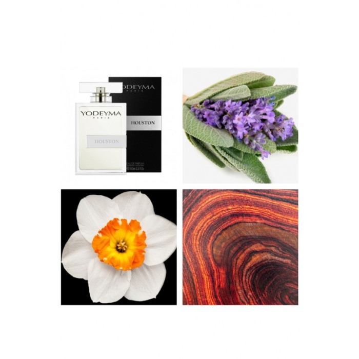 Yodeyma Houston Apa de parfum pentru barbati, nuante de salvie, narcisa si Palo de Rosa, 100ml [5]