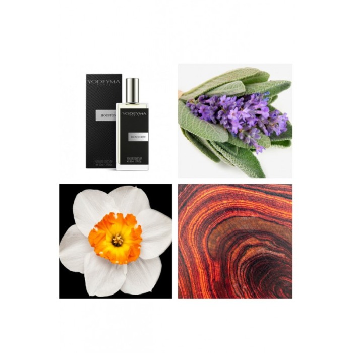 Yodeyma Houston Apa de parfum pentru barbati, nuante de salvie, narcisa si Palo de Rosa, 50ml [5]