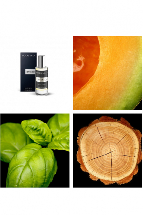 Yodeyma Ilvento Apa de parfum pentru barbati, nuante de pepene, busuioc si lemn, 15ml [4]