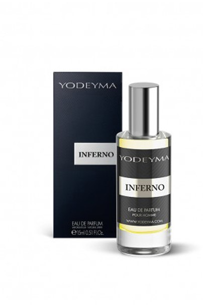 Yodeyma Inferno Apa de parfum pentru barbati, nuante de bergamota, garoafa si piele, 15ml [4]