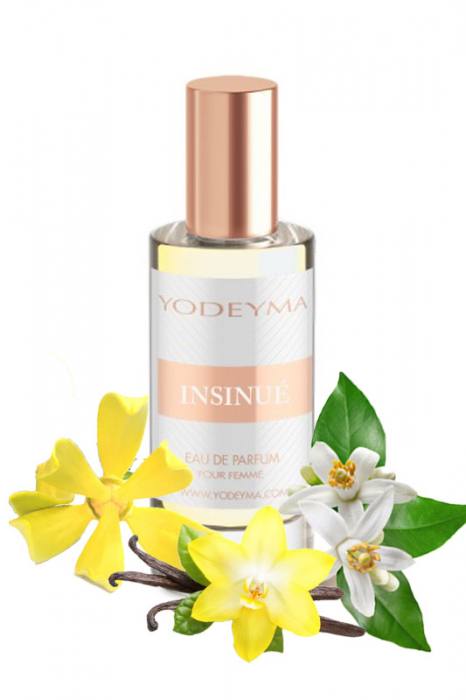 Yodeyma Insinué Apa de parfum pentru femei, nuante de azahar, Ylang Ylang si vanilie, 15ml [1]