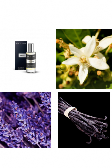 Yodeyma Instint Apa de parfum pentru barbati, nuante de azahar, lavanda si vanilie, 15ml [4]