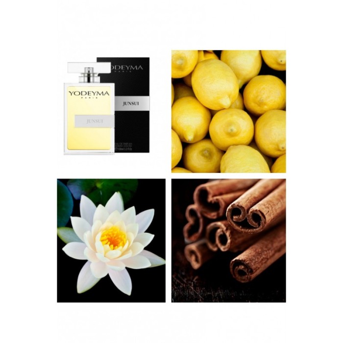 Yodeyma Junsui Apa de parfum pentru barbati, nuante de lamaie de Sicilia, floare de lotus si scortisoara, 100ml [4]