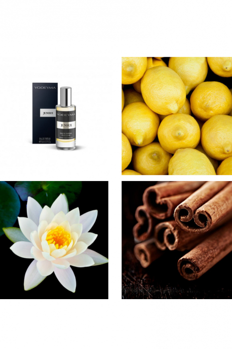 Yodeyma Junsui Apa de parfum pentru barbati, nuante de lamaie de Sicilia, floare de lotus si scortisoara, 15ml [4]