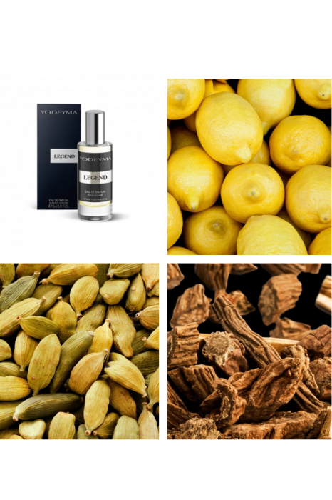 Yodeyma Legend Apa de parfum pentru barbati, nuante de lamaie de Sicilia, Cardamon si pachuli, 15ml [4]