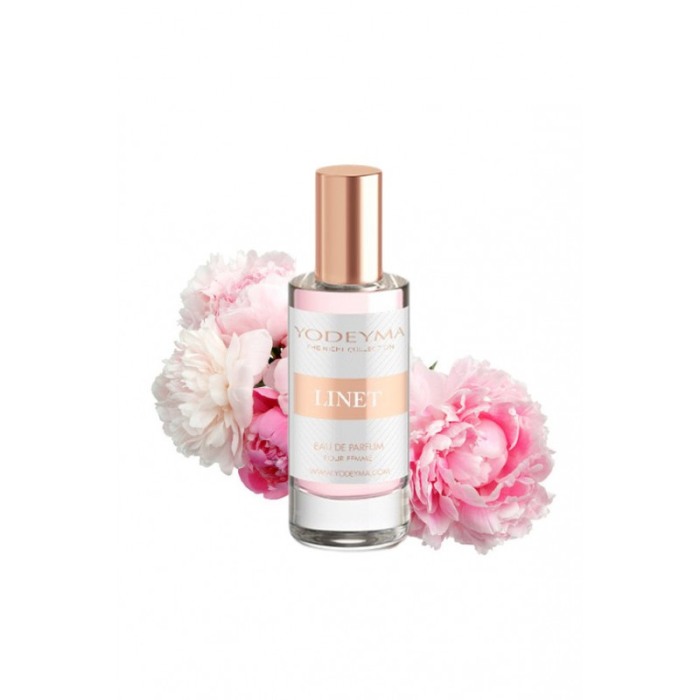 Yodeyma Linet Apa de parfum pentru femei, nuante de bergamota, rubarba, litchi si bujor, 15ml [1]
