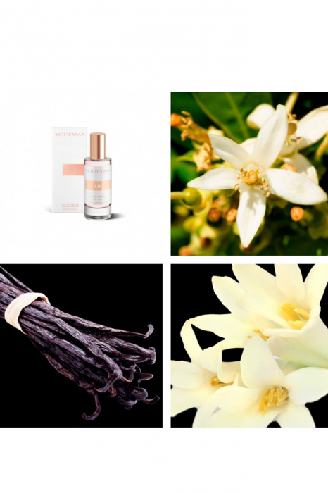 Yodeyma Lis Apa de parfum pentru femei, nuante de azahar, nardo si vanilie, 15ml [3]
