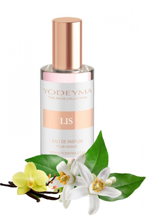 Yodeyma Lis Apa de parfum pentru femei, nuante de azahar, nardo si vanilie, 15ml [1]
