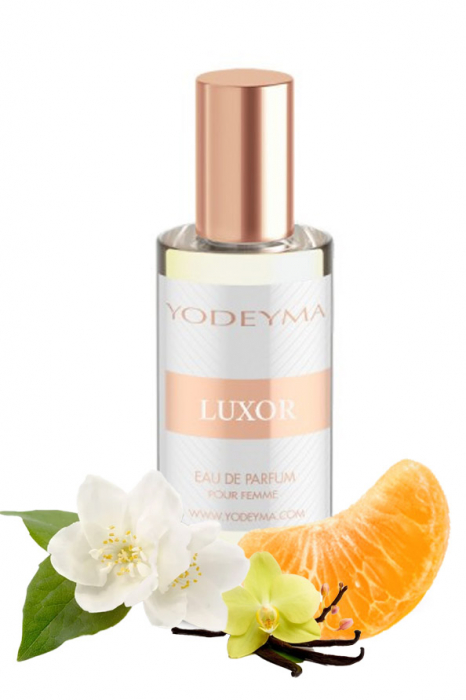 Yodeyma Luxor Apa de parfum pentru femei, nuante de mandarina, iasomie si vanilie, 15ml [1]