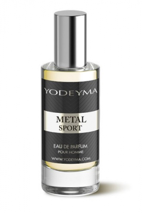 Yodeyma Metal Sport Apa de parfum pentru barbati, nuante de mandarina, nota acvatica si vetiver, 15ml [3]