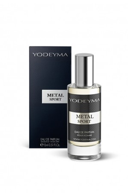 Yodeyma Metal Sport Apa de parfum pentru barbati, nuante de mandarina, nota acvatica si vetiver, 15ml [2]