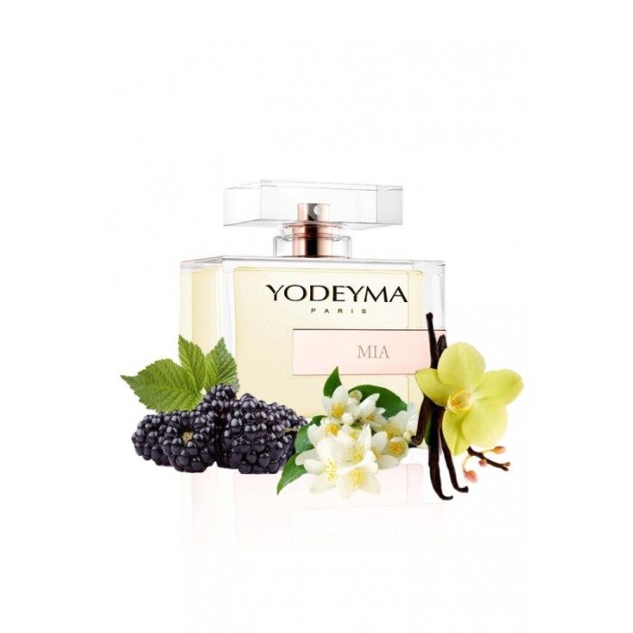 Yodeyma Mia Apa de parfum pentru femei, nuante de zmeura neagra, iasamie de Sambac si vanilie, 100ml [1]