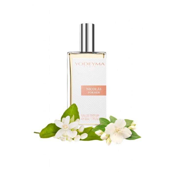 Yodeyma Nicolas for Her Apa de parfum pentru femei, nuante de azahar, iasomie si mosc alb, 50ml [1]