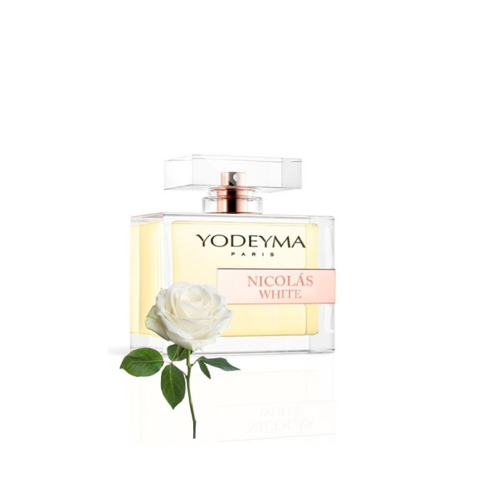 Yodeyma Nicolas White Apa de parfum pentru femei, nuante de trandafir alb, cedru alb si mosc alb, 100ml [6]