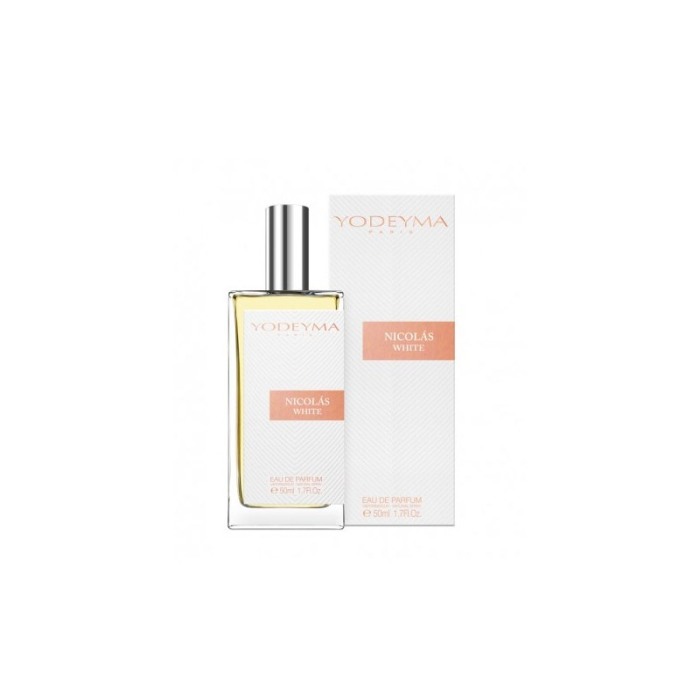 Yodeyma Nicolas White Apa de parfum pentru femei, nuante de trandafir alb, cedru alb si mosc alb, 50ml [4]