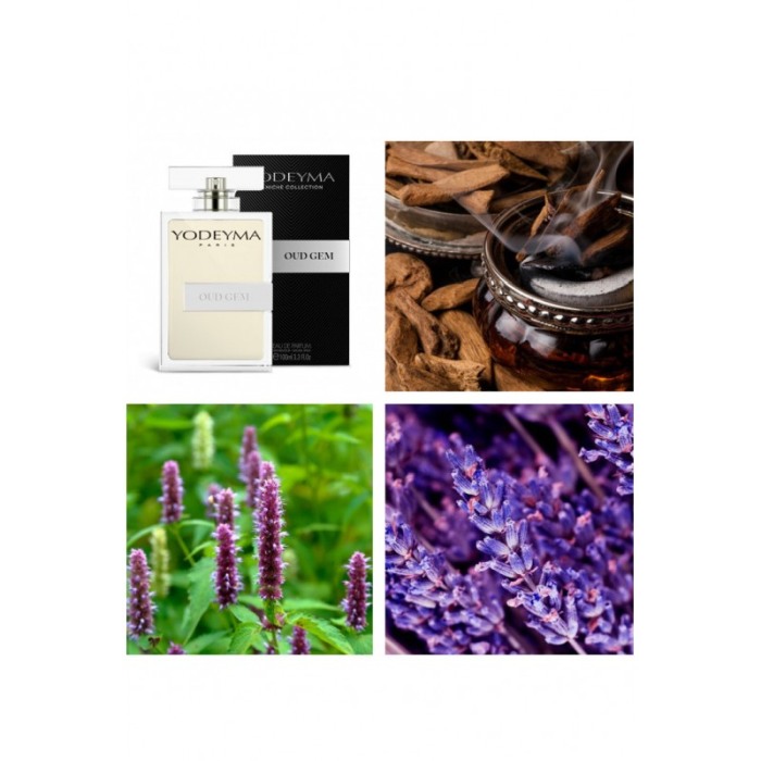 Yodeyma Oud Gem Apa de parfum pentru barbati, nuante de Oud, pachuli si lavanda, 100ml [3]