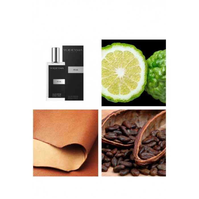 Yodeyma Peak Apa de parfum pentru barbati, nuante de bergamota, piele si cacao, 50ml [4]