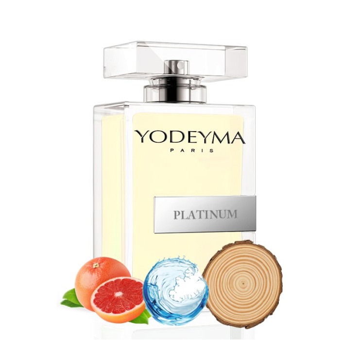 Yodeyma Platinum Apa de parfum pentru barbati, nuante de grapefruit, nota acvatica si lemn, 100ml [1]
