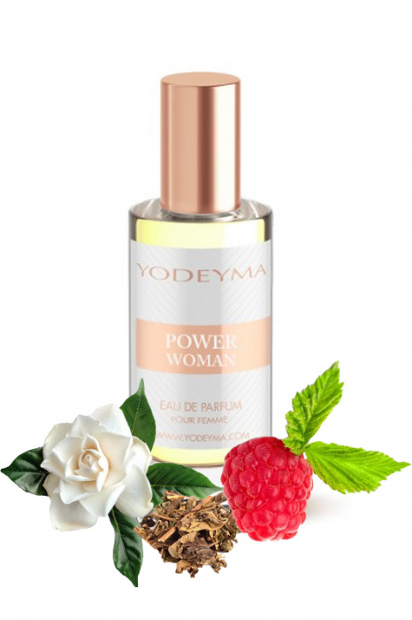 Yodeyma Power Woman Apa de parfum pentru femei, nuante de zmeura, gardenia si pachuli, 15ml [1]