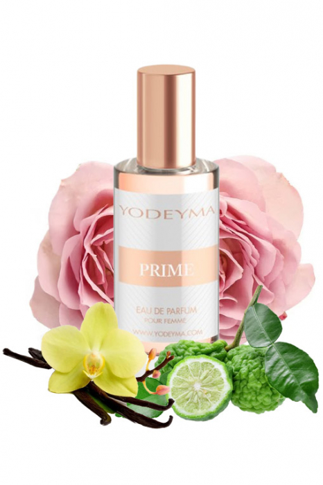 Yodeyma Prime Apa de parfum pentru femei, nuante de bergamota, trandafir si vanilie, 15ml [1]