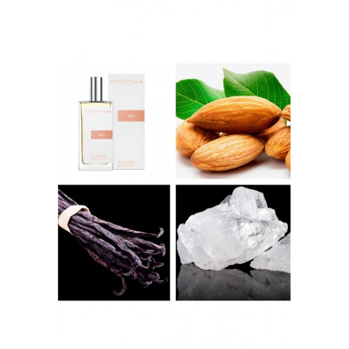 Yodeyma Red Apa de parfum pentru femei, nuante migdale, vanilie si mosc alb, 50ml [3]