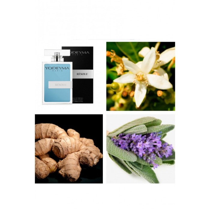 Yodeyma Résolu Apa de parfum pentru barbati, nuante de floare de portocal, ghimbir si salvie, 100ml [3]