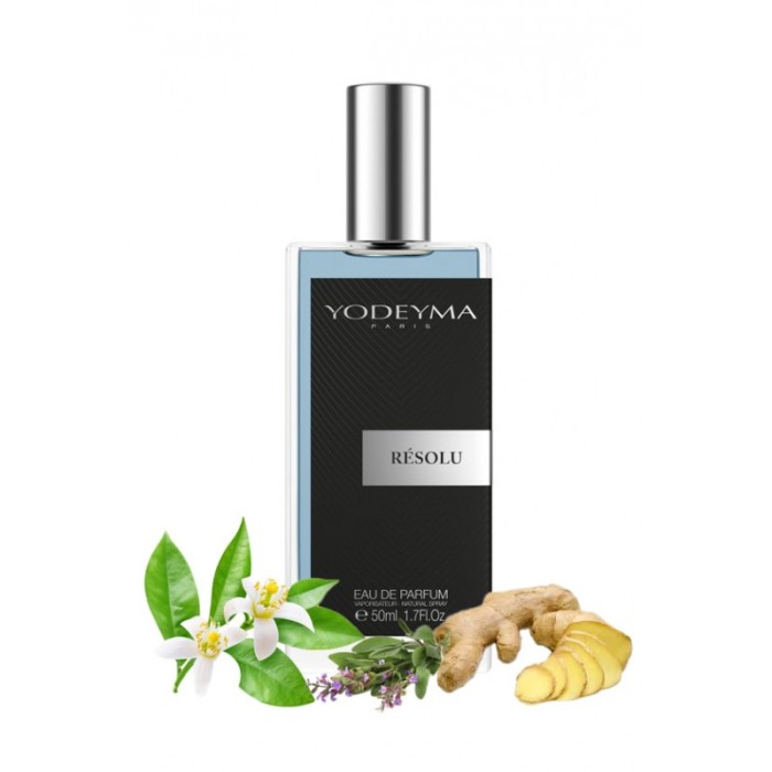 Yodeyma Résolu Apa de parfum pentru barbati, nuante de floare de portocal, ghimbir si salvie, 50ml [1]