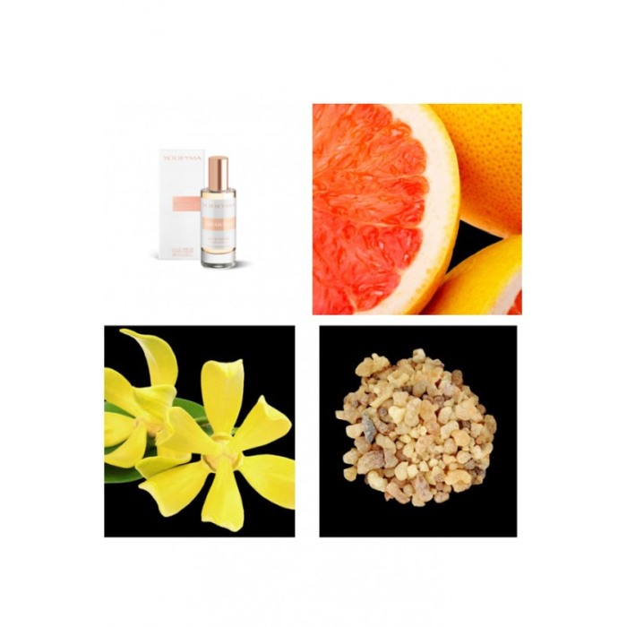 Yodeyma Rinascere Apa de parfum pentru femei, nuante de grapefruit, Ylang Ylang si mosc, 15ml [4]