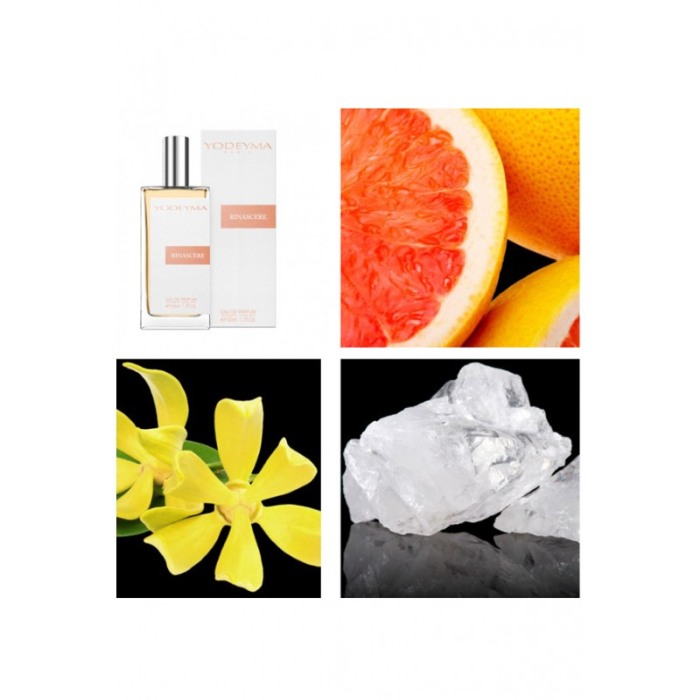 Yodeyma Rinascere Apa de parfum pentru femei, nuante de grapefruit, Ylang Ylang si mosc, 50ml [3]