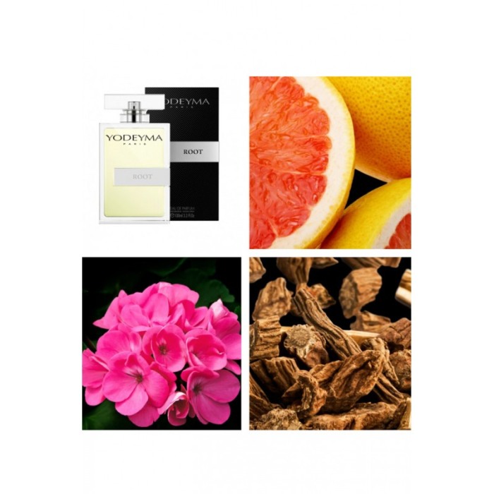 Yodeyma Root Apa de parfum pentru barbati, nuante de grapefruit, muscate si pachuli, 100ml [4]