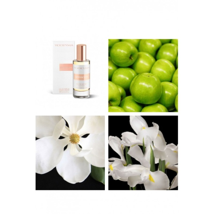 Yodeyma Sensación Apa de parfum pentru femei, nuante de mar verde, magnolia, iris alb, 15ml [3]