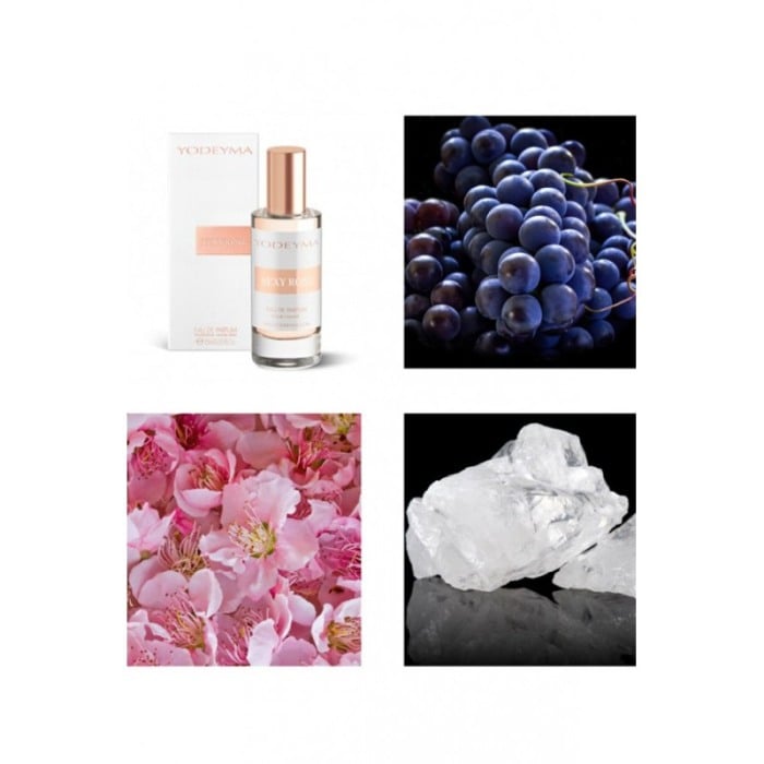 Yodeyma Sexy Rose Apa de parfum pentru femei, nuante de struguri, flori de piersic si mosc alb, 15ml [3]