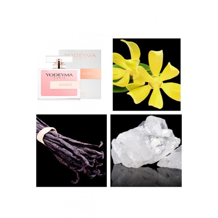 Yodeyma Suerte Apa de parfum pentru femei, nuante de Ylang Ylang, vanilie si mosc alb, 100ml [2]