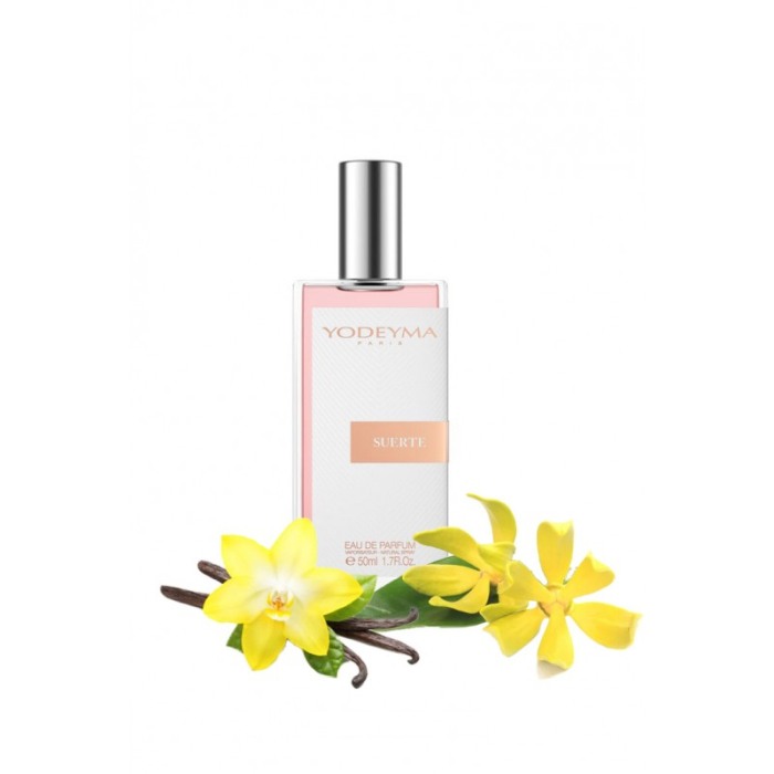 Yodeyma Suerte Apa de parfum pentru femei, nuante de Ylang Ylang, vanilie si mosc alb, 50ml [1]