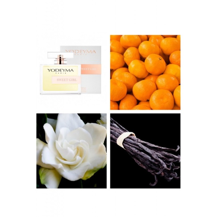 Yodeyma Sweet Girl Apa de parfum pentru femei, nuante de mandarina, gardenia si vanilie, 100ml [3]
