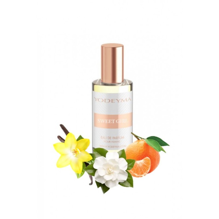 Yodeyma Sweet Girl Apa de parfum pentru femei, nuante de mandarina, gardenia si vanilie, 15ml [1]