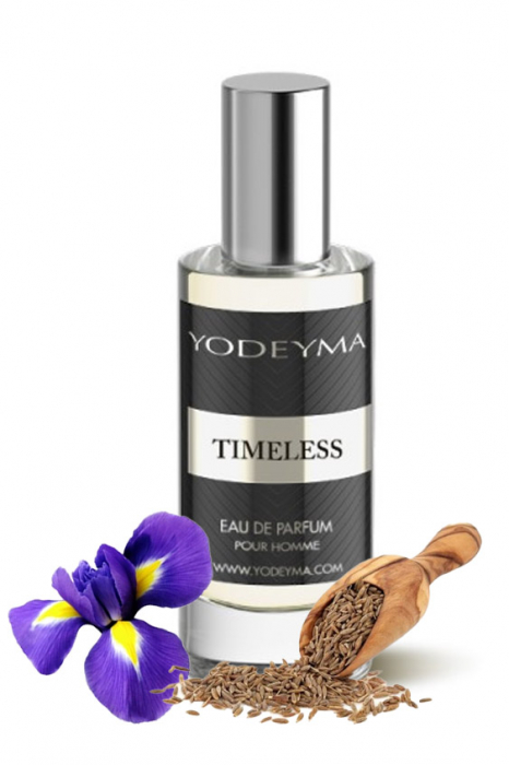 Yodeyma Timeless Apa de parfum pentru barbati, nuante de chimion, iris si cedru, 15ml [1]