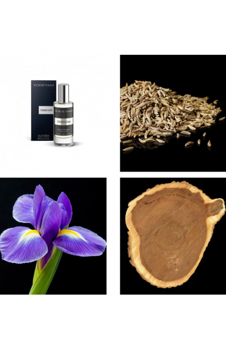 Yodeyma Timeless Apa de parfum pentru barbati, nuante de chimion, iris si cedru, 15ml [3]