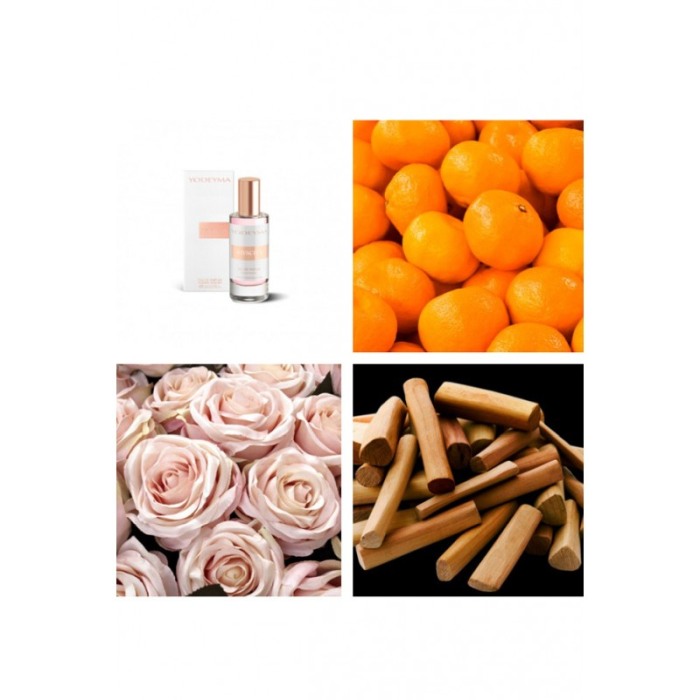 Yodeyma Vivacity Apa de parfum pentru femei, nuante de  mandarina, Trandafir de Grasse si Sándal, 15ml [3]