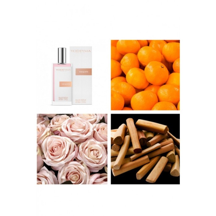Yodeyma Vivacity Apa de parfum pentru femei, nuante de  mandarina, Trandafir de Grasse si Sándal, 50ml [5]