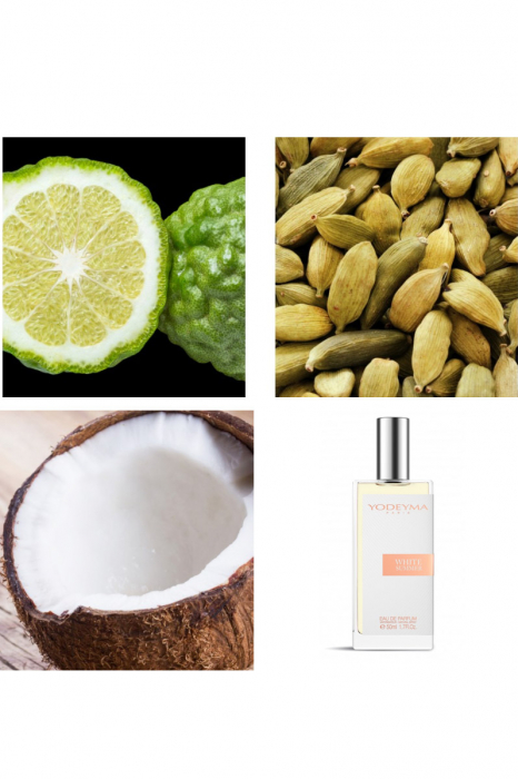 Yodeyma White Summer Apa de parfum pentru femei, nuante de bergamota, cocos si cardamon, 50ml [3]