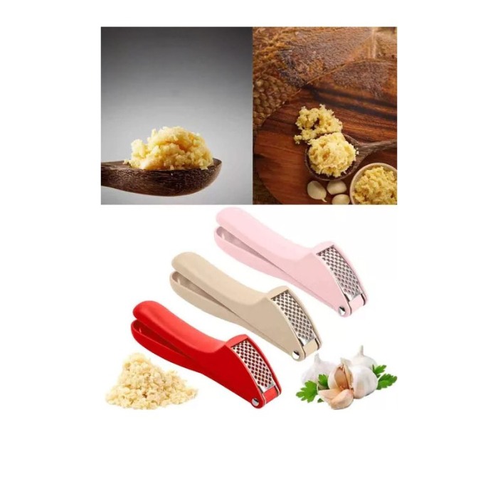 Zdrobitor de usturoi GarlicSmash Doty®, plastic/inox, usor de utilizat si curatat, prin presiune, 16 cm, rosu [3]