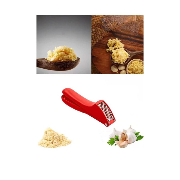 Zdrobitor de usturoi GarlicSmash Doty®, plastic/inox, usor de utilizat si curatat, prin presiune, 16 cm, rosu [5]