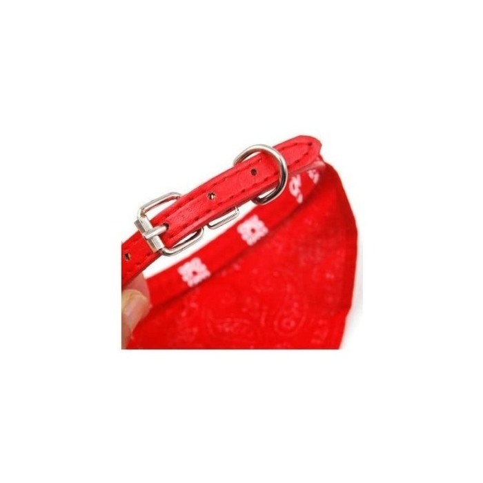 Zgarda cu bandana pentru caini de talie mica, confortabila,rosie,Doty [3]