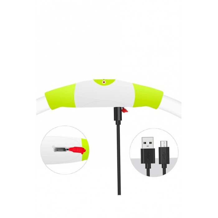 Zgarda cu led pentru caini, talie medie/mare, 50 cm, reglabila, verde, reincarcabila, USB inclus, Doty®️ [4]