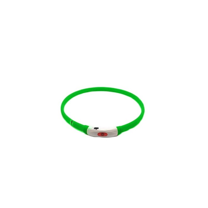 Zgarda cu led pentru caini, talie mica/medie, 35 cm, reglabila, verde, reincarcabila, USB inclus, Doty®️ [7]