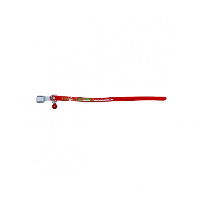 Zgarda GummyBell pentru pisici de talie mica, design modern, cu clopotel, silicon moale, 26 cm, rosu [5]