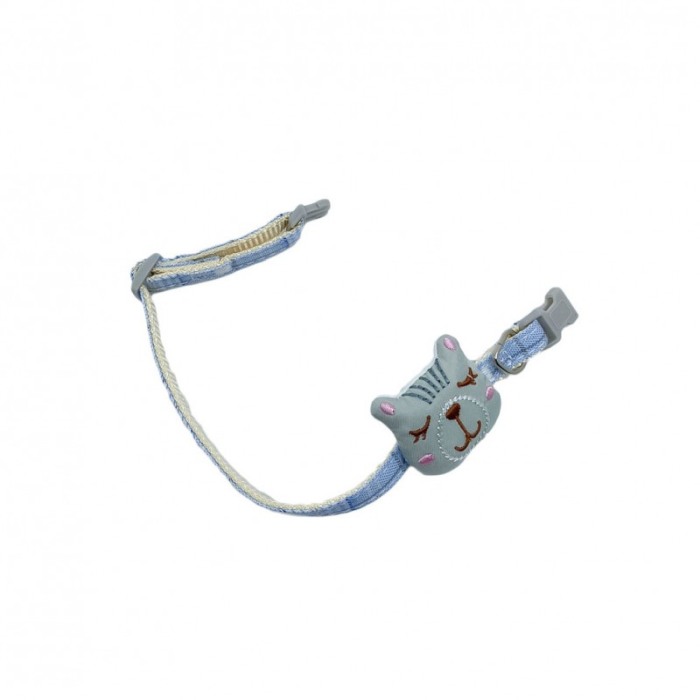Zgarda Kitty Cartoon, pentru pisici sau caini de talie mica, confortabila, 23/33 cm, albastru [5]